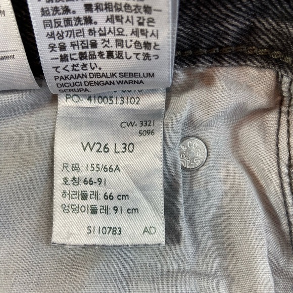Levi’s Black Dad Jeans Straight Leg Mid Rise size‎ 26 - Picture 5 of 12